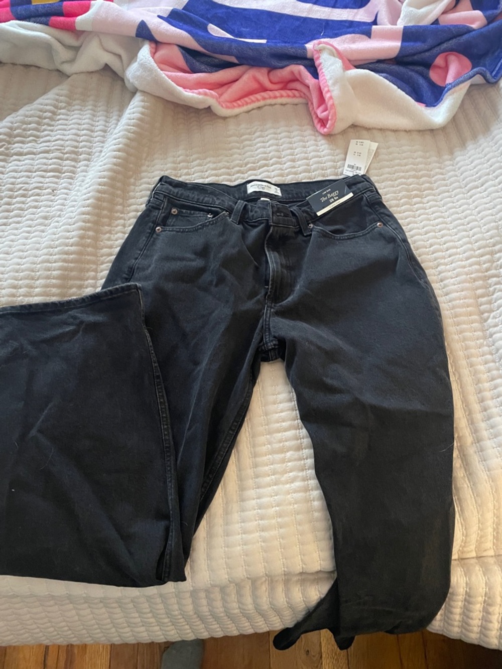 Abercrombie & Fitch Black High-Rise Straight Jeans